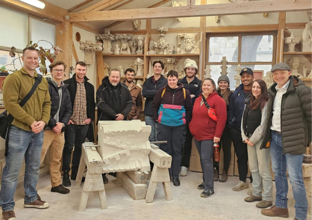 Ten Camosun College trades students pose for a group photo prior during their two-week learning and cultural exchange program in Germany.