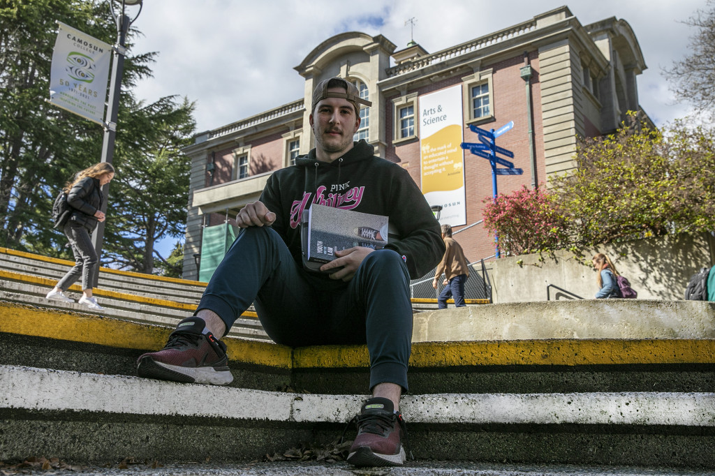 Matteo Pivetta on stairs at Lansdowne