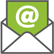  An email icon featuring an envelope symbol, representing electronic communication. 