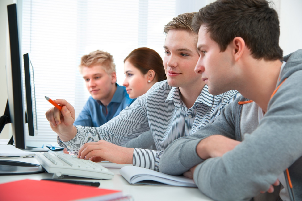 Students in computer lab