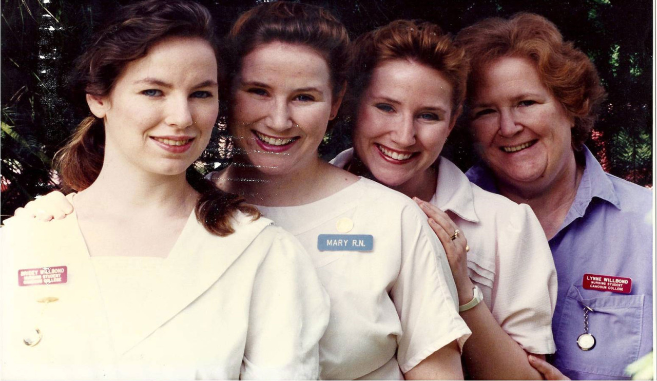 Bridget Willbond (now Stirling), Mary Willbond, Paula Littlejohn and Lynne Willbond (mother) 