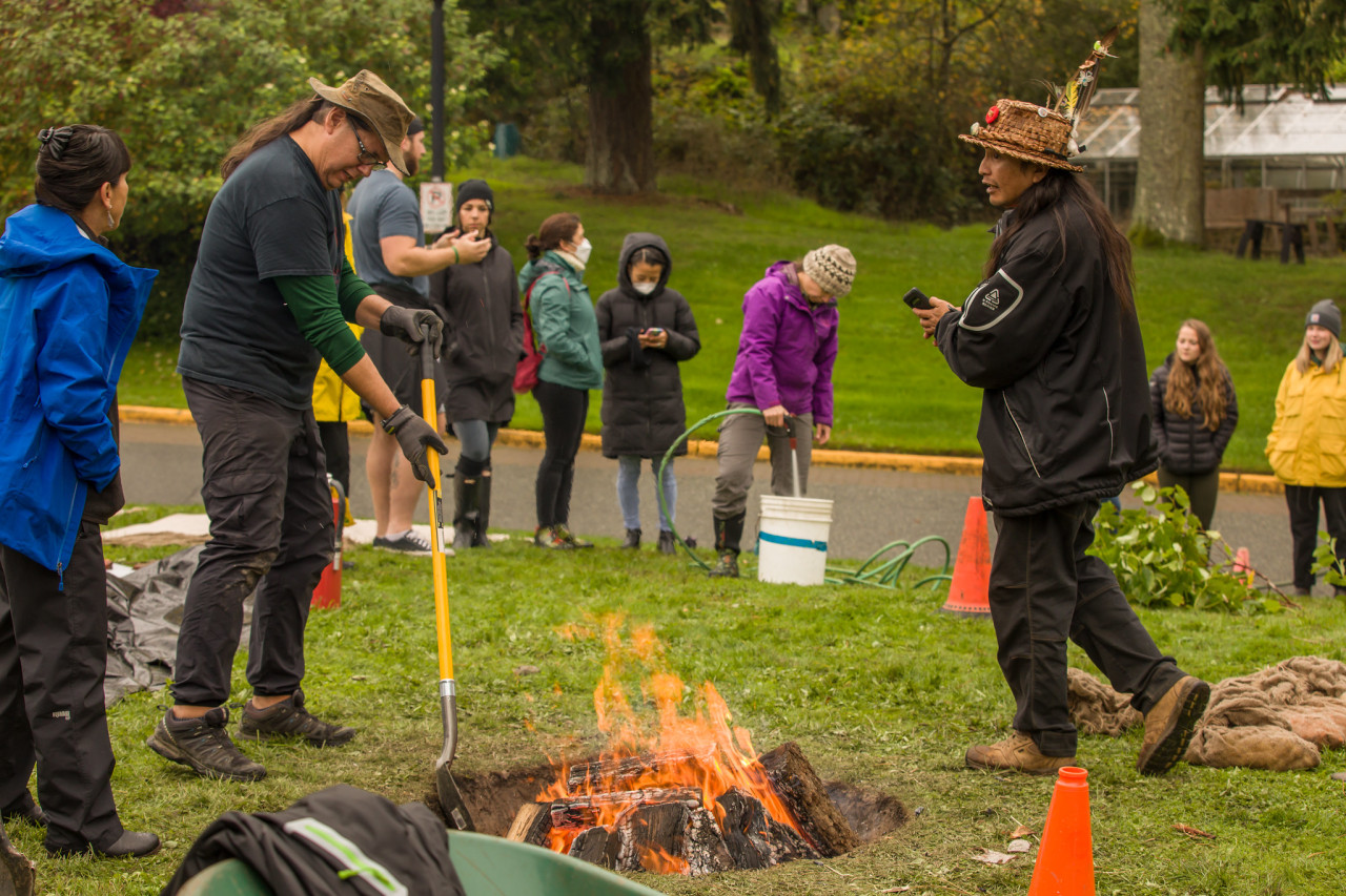 Camas Pit Cook fire