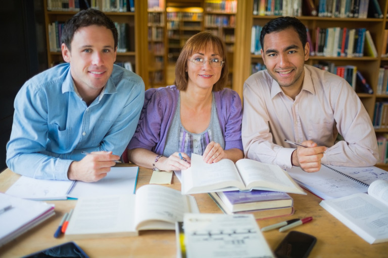 Group of smiling students